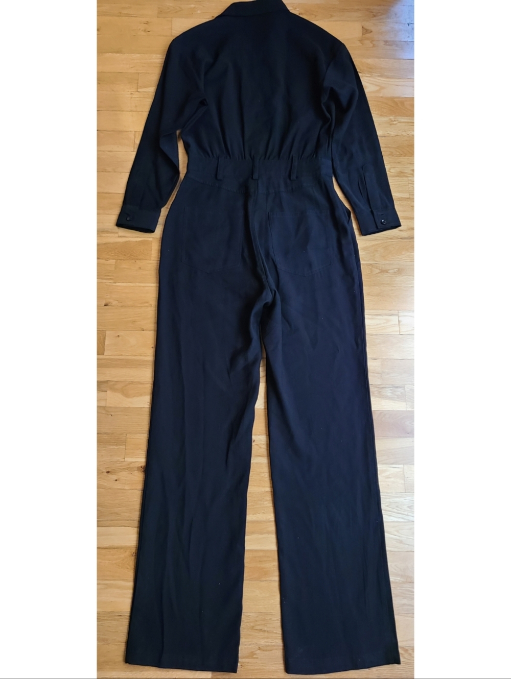 We Wore What Utility Jumpsuit Black Utilitarian Minimalist Small Preppy Grunge - Picture 7 of 12